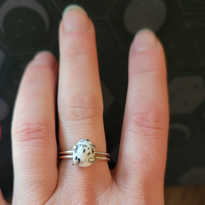 Pear Speckle Ring