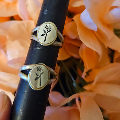 Black Rosen Signet ring