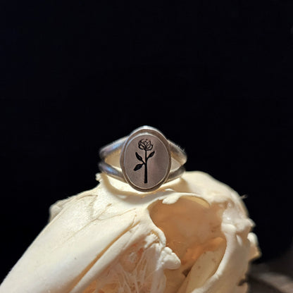 Black Rosen Signet ring
