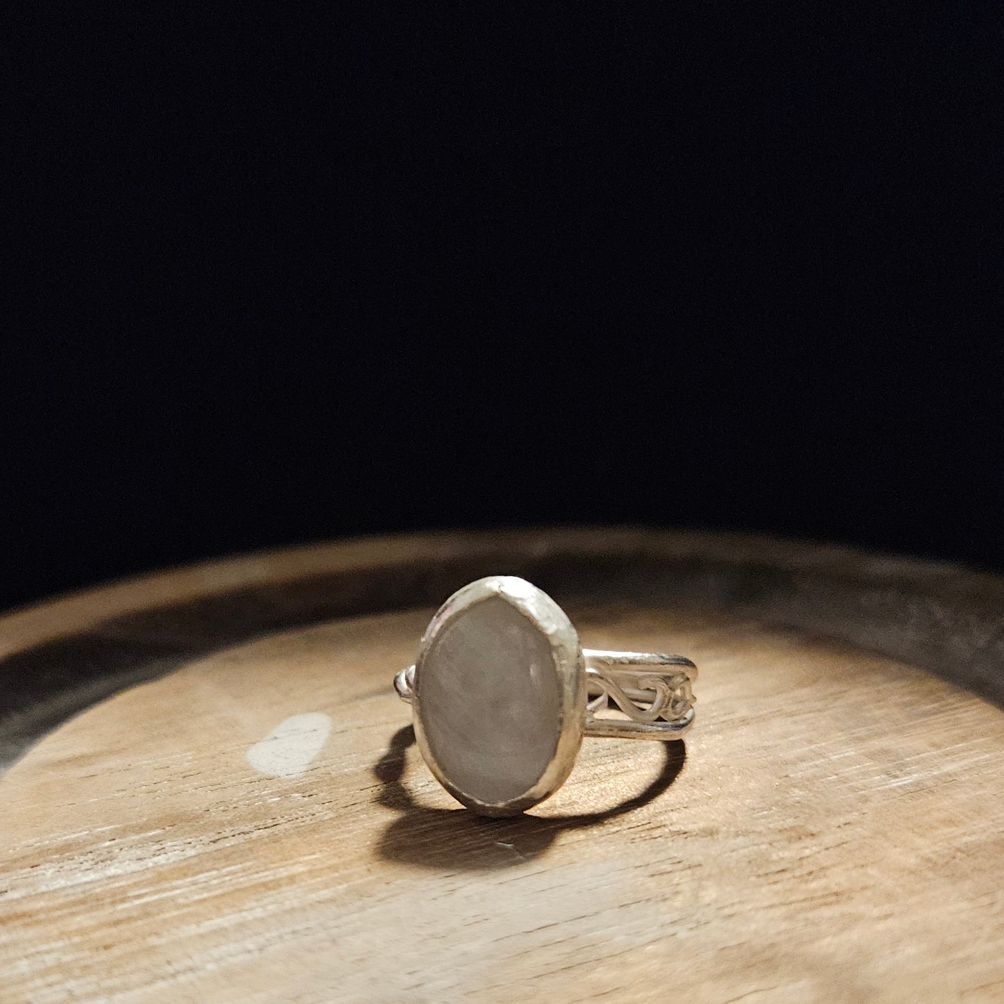 Moonstone oval ring
