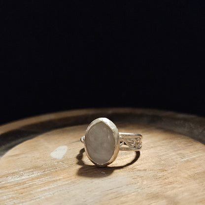 Moonstone oval ring