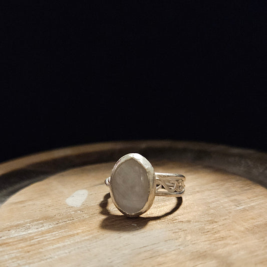 Moonstone oval ring
